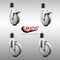 Service Caster 5 Inch 316SS Gray Poly Swivel 1-7/8 Inch Expanding Stem Caster Lock Brake, 2PK SCC-SS316TTLEX20S514-PPUB-2-S-2-178 - alternate 2